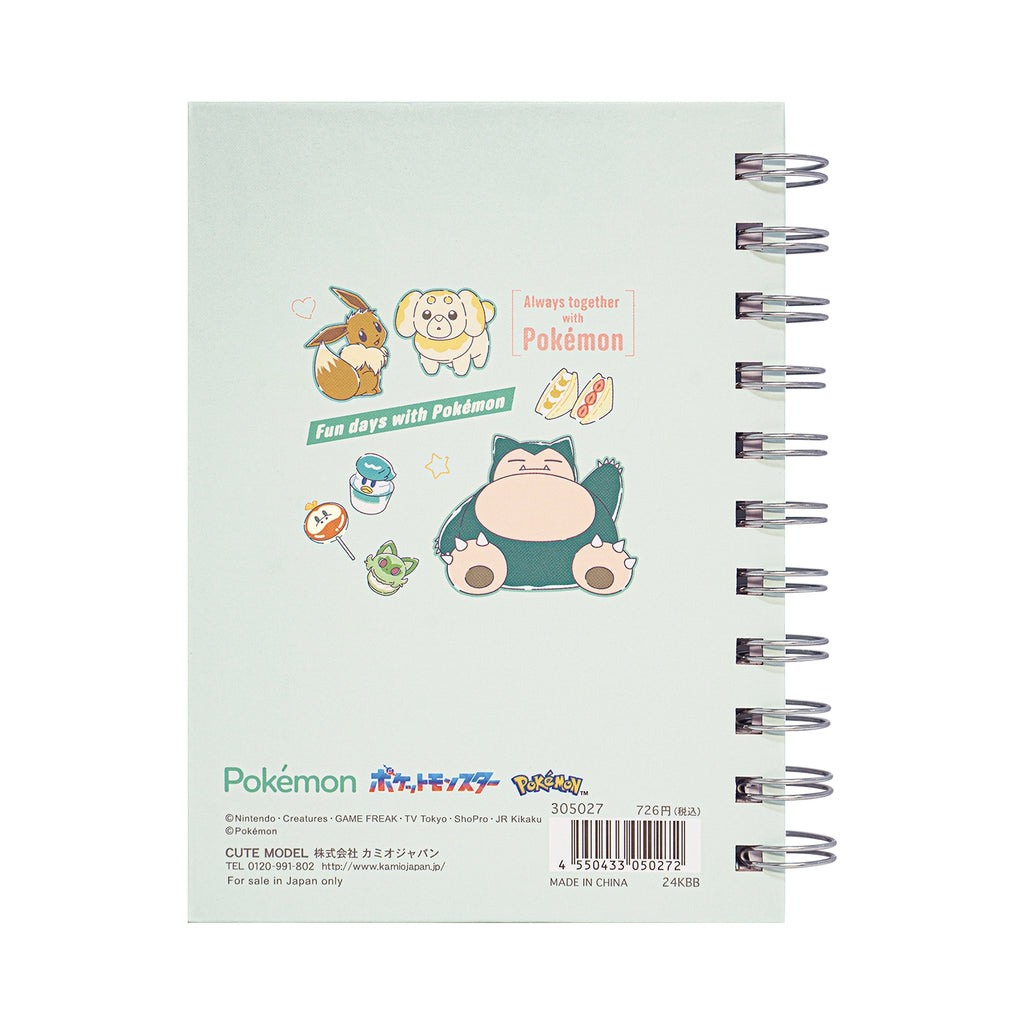Authentic Japanese Pokemon notebook with ring binding and colorful design