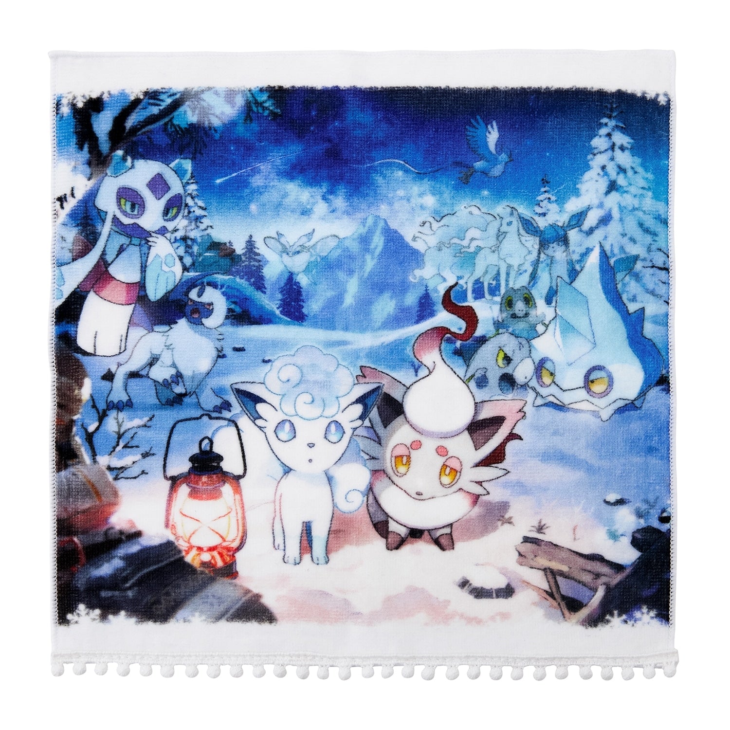 Pokemon Hand Towel Snowy Gathering design from Japan, featuring cute characters