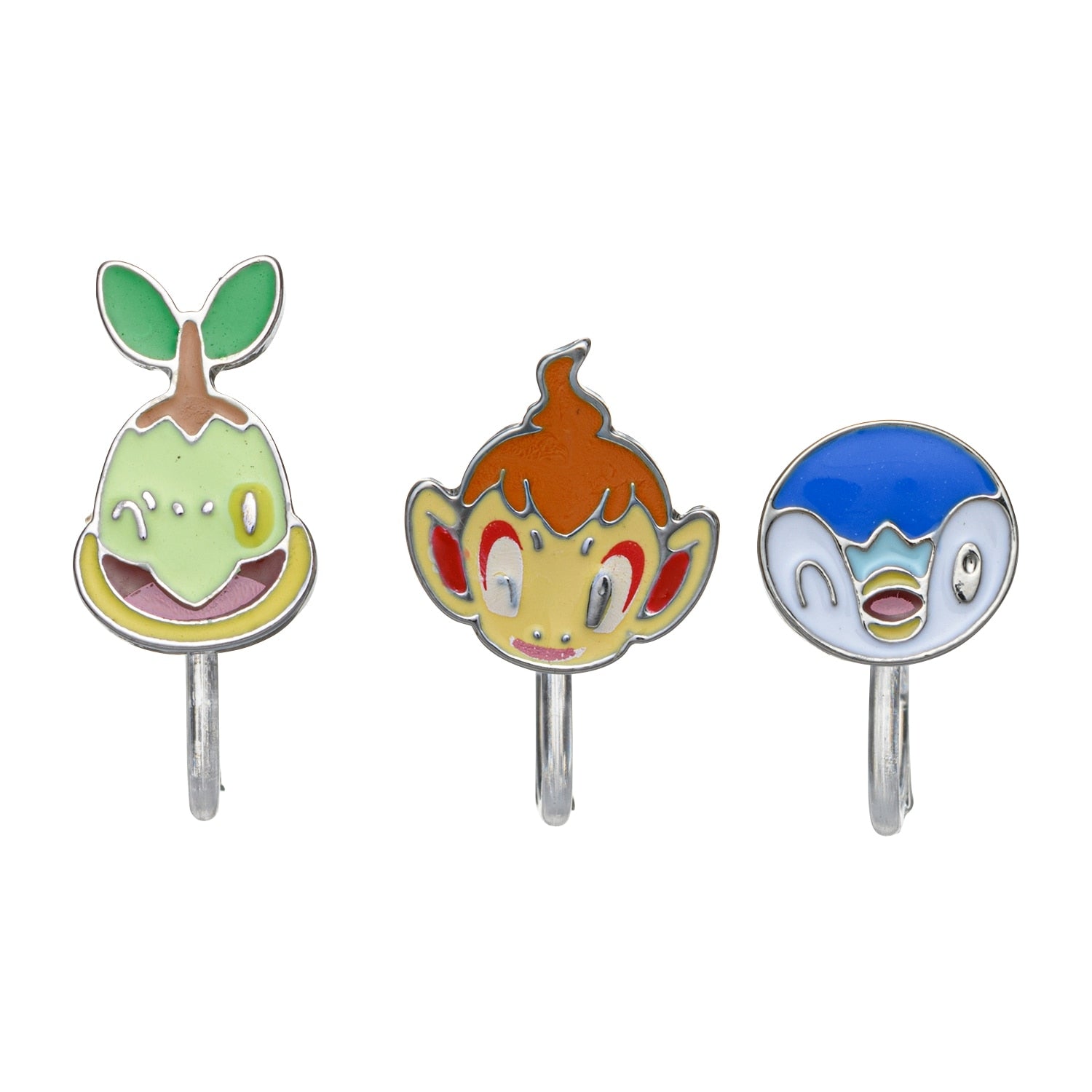 Pokémon Naetle Earrings from Japan, featuring detailed anime character design