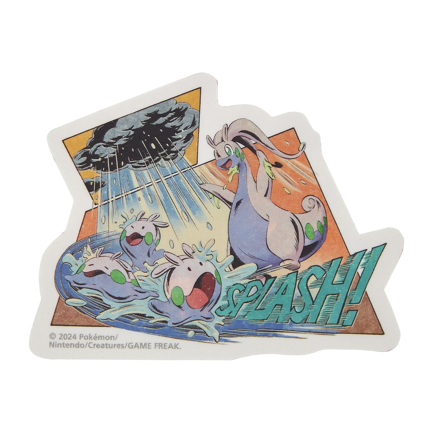 Die-cut sticker set with Irukaman, Dogezan, and Numelgon, officially licensed from Pokemon Center Japan
