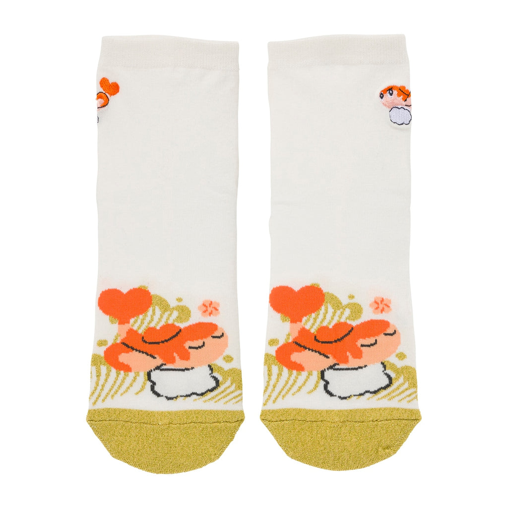 [Choice] Middle socks Daisushi! Sharitatsu Embroidered WT (23-25cm) / (25-27cm)