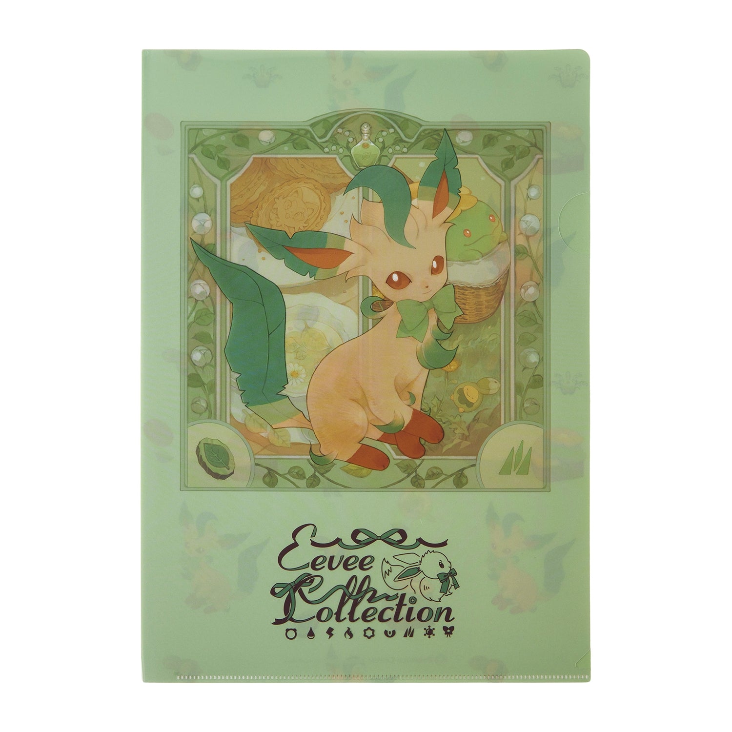 Eevee Collection Leafeon A4 Clear File with colorful design from Japan