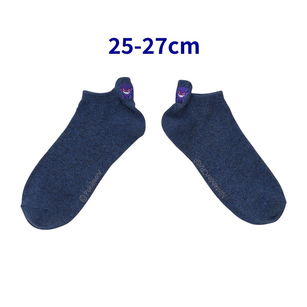 [Choice] Short socks heel embroidery Gengar (23-25cm) / (25-27cm)