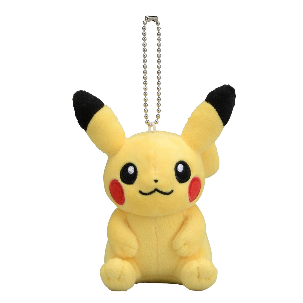 Pikachu plush from Japan with sitting pose, cute facial expression