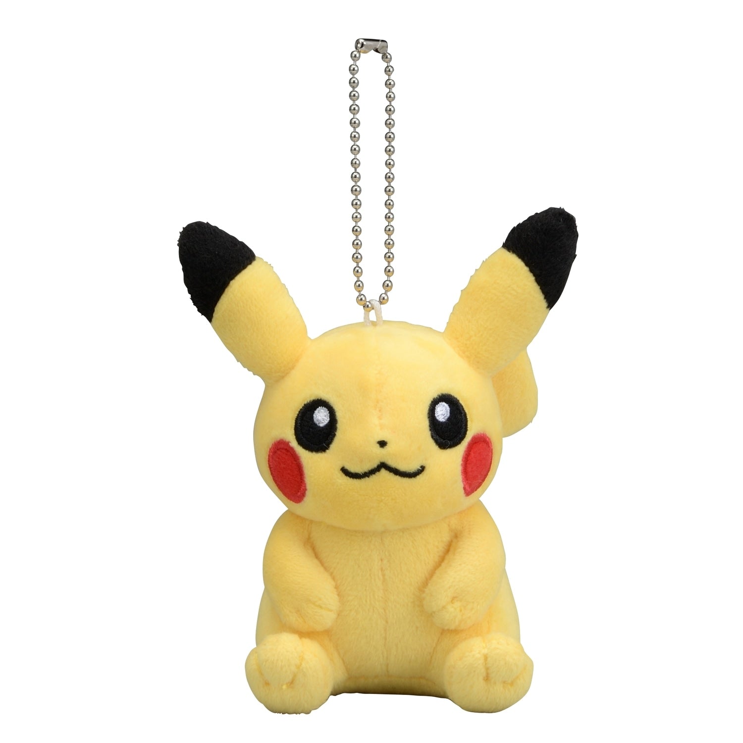Pikachu plush from Japan with sitting pose, cute facial expression
