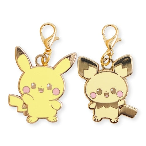 Pikachu & Pichu metal charms from Japan, official Pokemon Center Japan item, detailed design