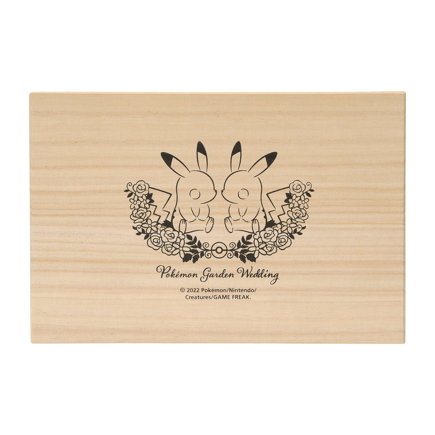 Pair glass set in wooden box Pokémon Garden Wedding