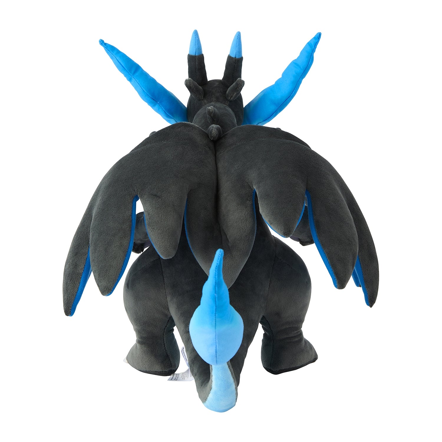 Plush Mega Charizard X, dynamic pose and expressive face from Japan