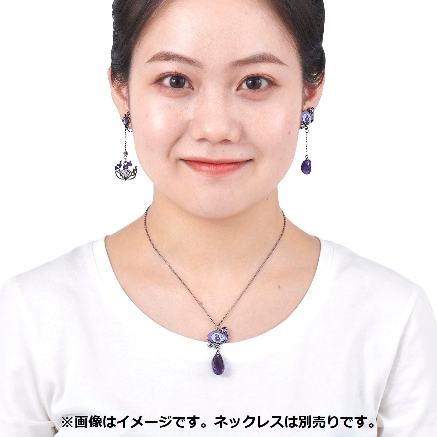 Pokémon earrings with SHINKA NO ISHI design, perfect for anime and trading card game fans from Japan