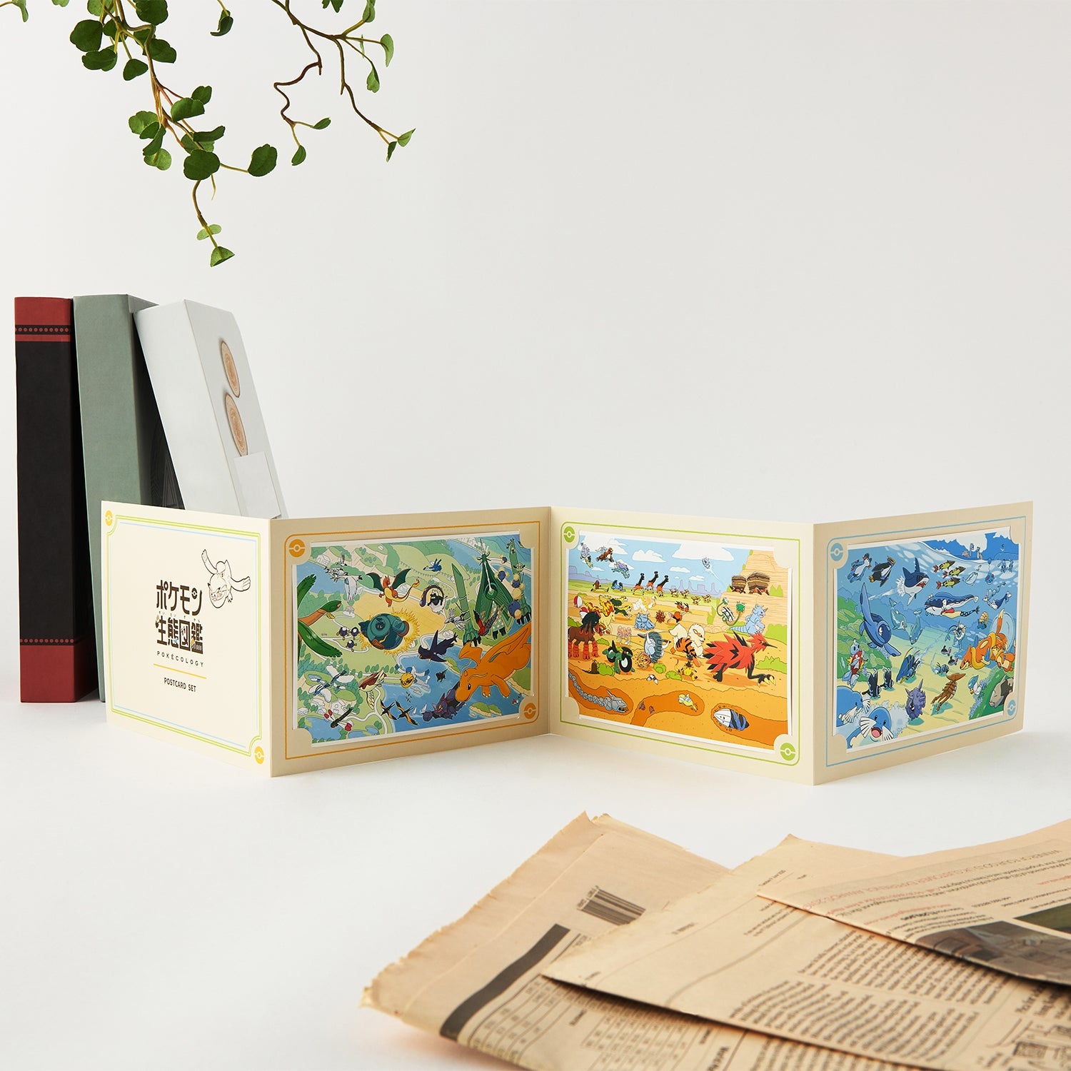 Set of 3 postcards Pokemon ecology encyclopedia