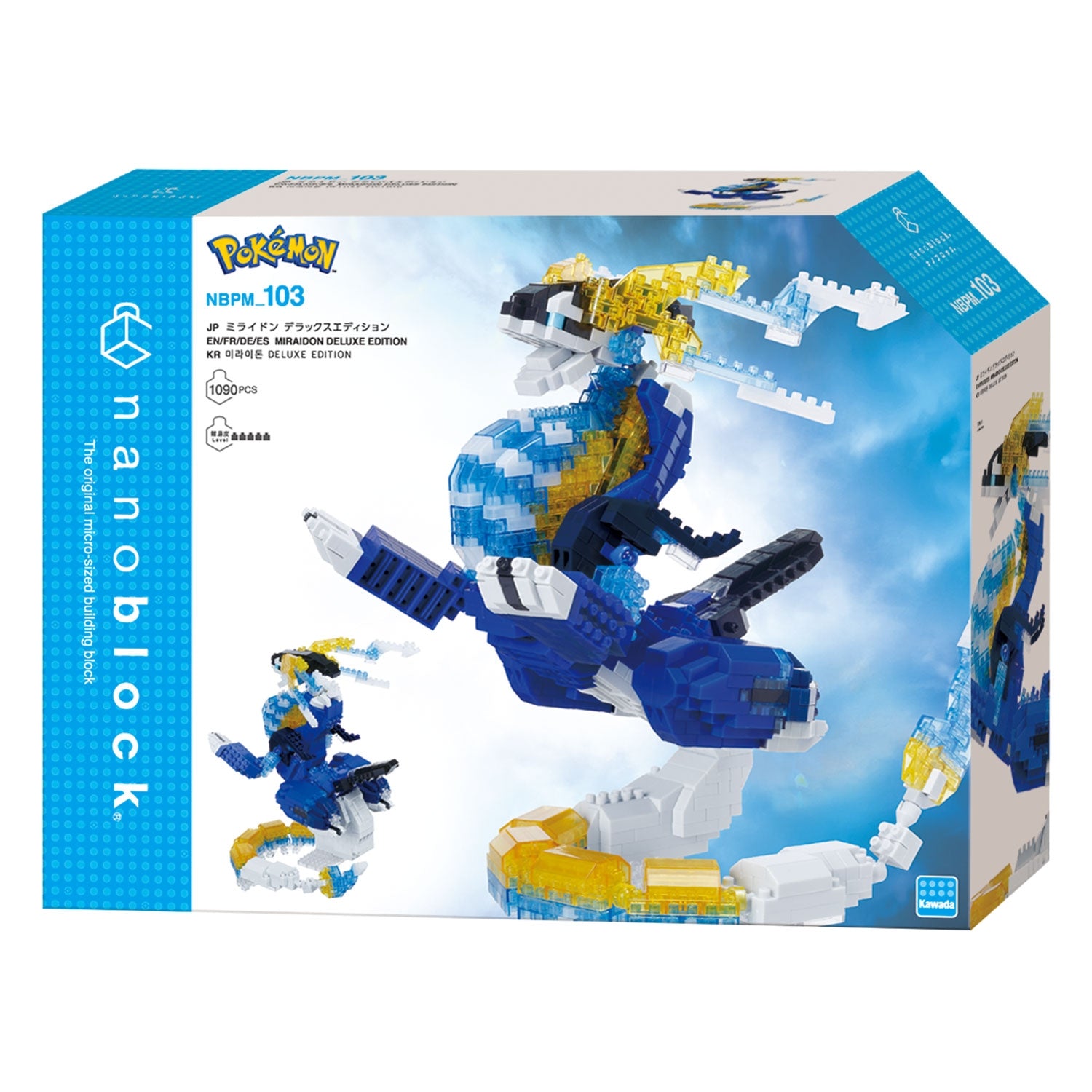 Nanoblock Miraidon Deluxe Edition from Japan, detailed block structure