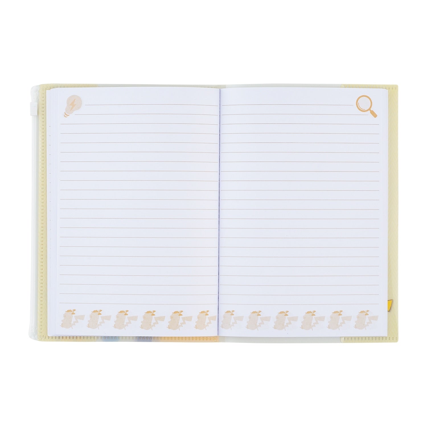 Pikachu notebook with pocket cover, official Pokemon Center Japan licensed product from Japan