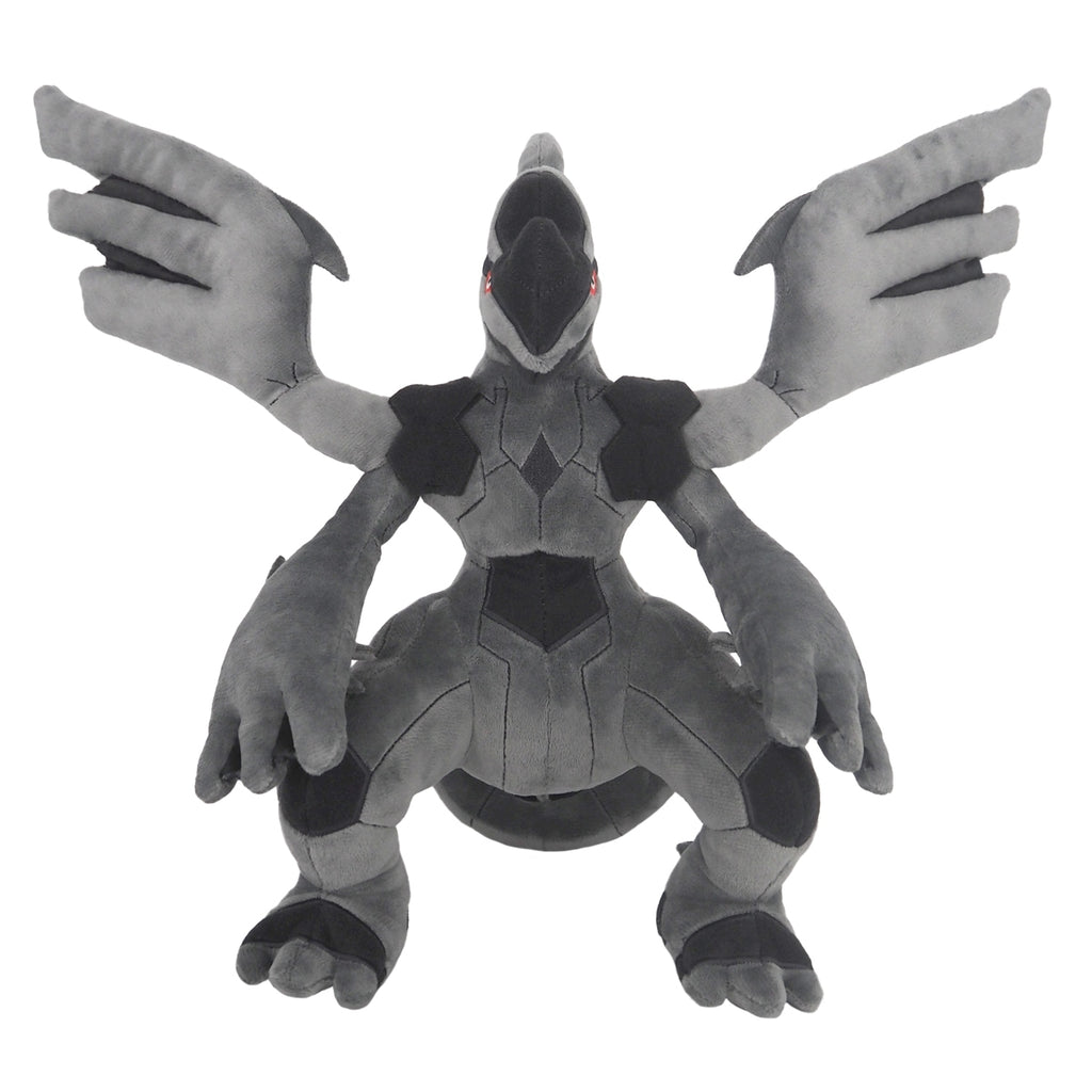 Authentic Japanese Zekrom stuffed toy, front view