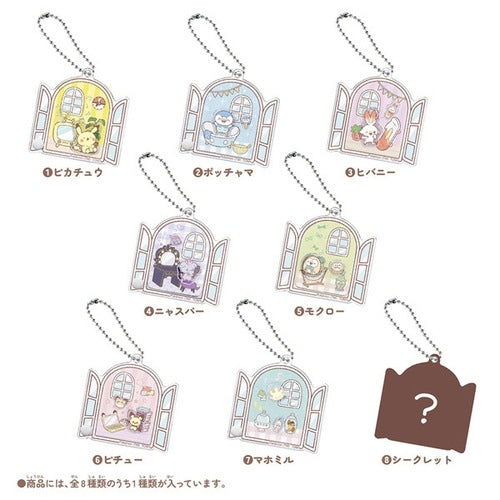 Poke Piece Moving Acrylic Charm Collection House Japan, official Pokemon Center merchandise