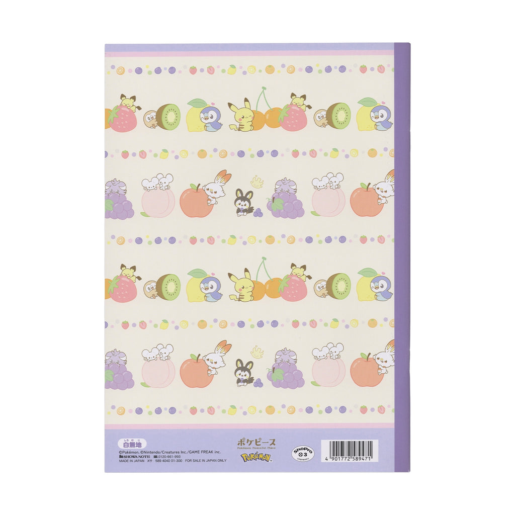 Authentic Japanese Pokemon Notebook with unique Poke Piece Fruit Series artwork from Japan