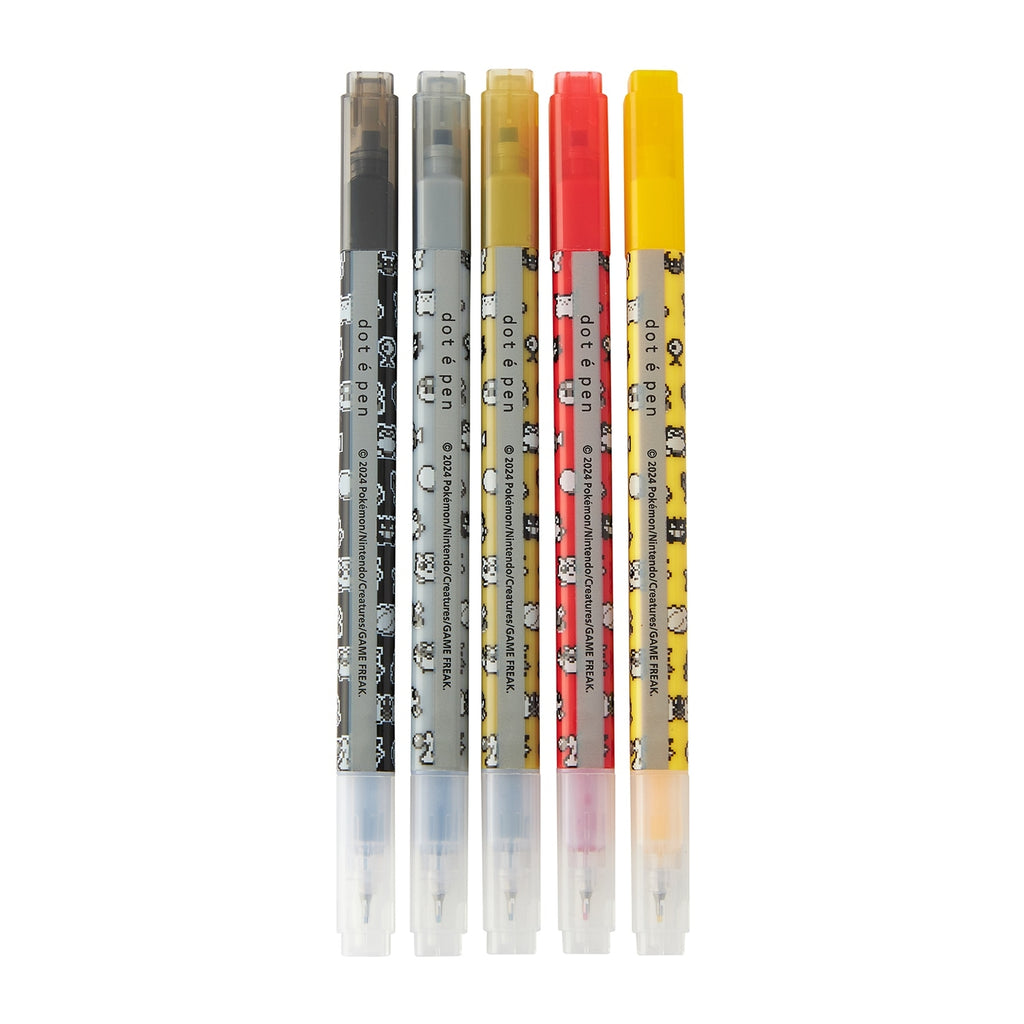 Pokemon Center Online Dot-E-Pen Set with 5 pieces, shipped from Japan