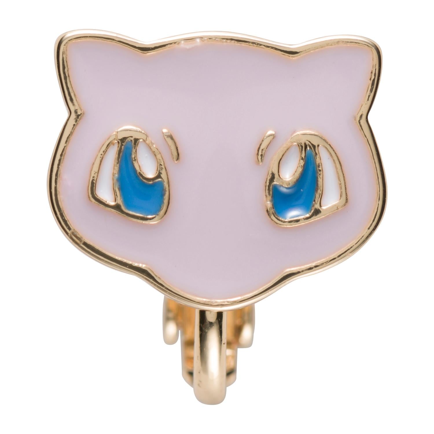 Pokémon Mew earrings with cute face design from Japan