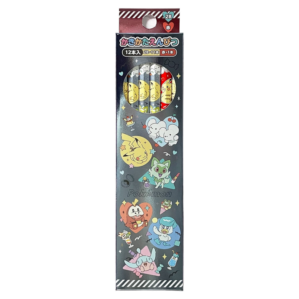 Kakikata Pencil 2B Silver Scroll Colorful Pop Series from Japan, featuring Pokemon character