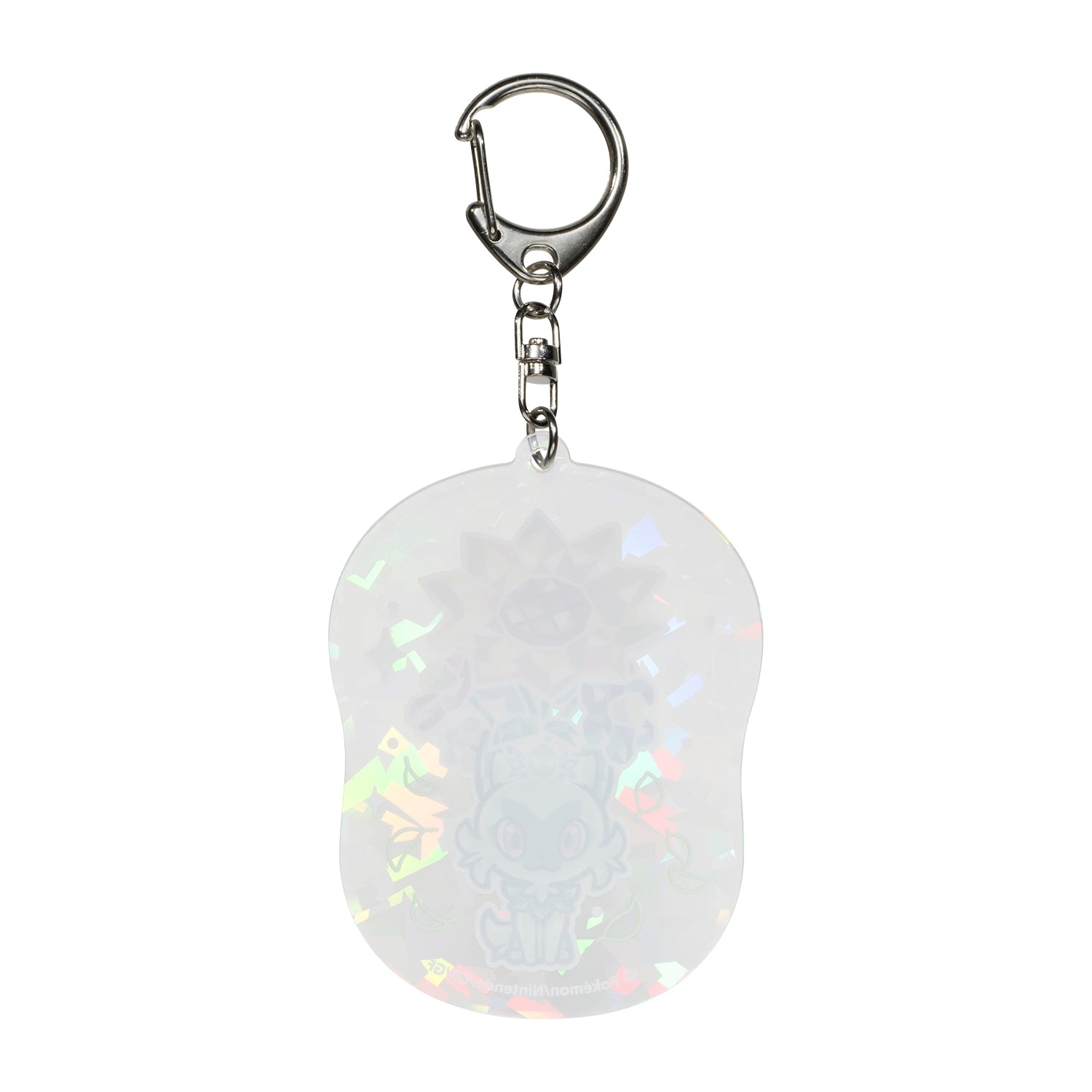 Close-up of Sprigatito keychain with grass details, official Pokemon Center Japan product