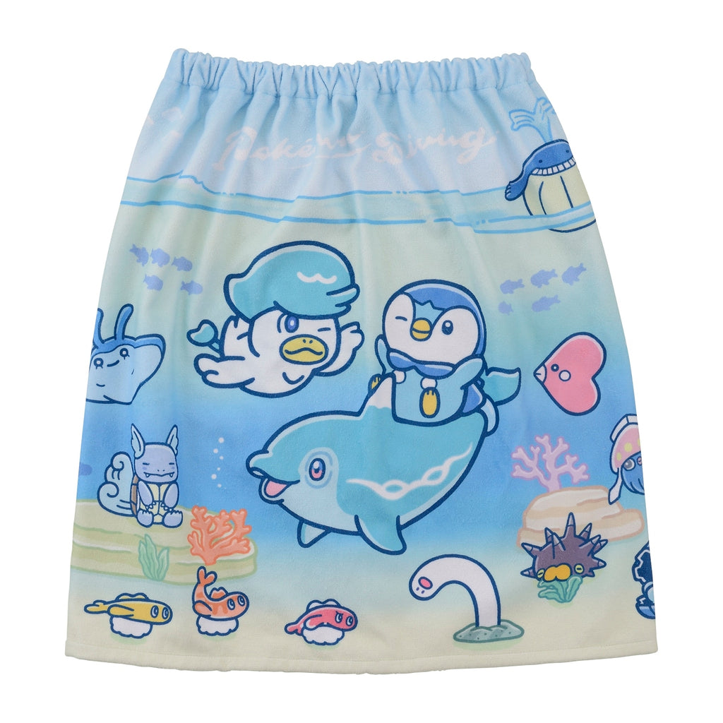Pokemon Diving Kids pool towel with colorful characters from Japan