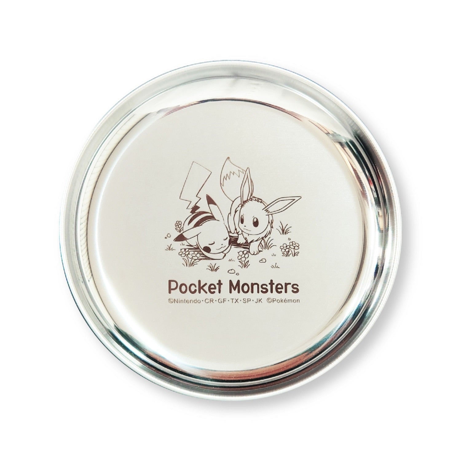 Stainless steel plate Pikachu & Eevee