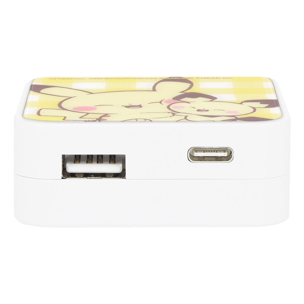 Pokepiece USB/USB Type-C AC adapter Pikachu & Pichu