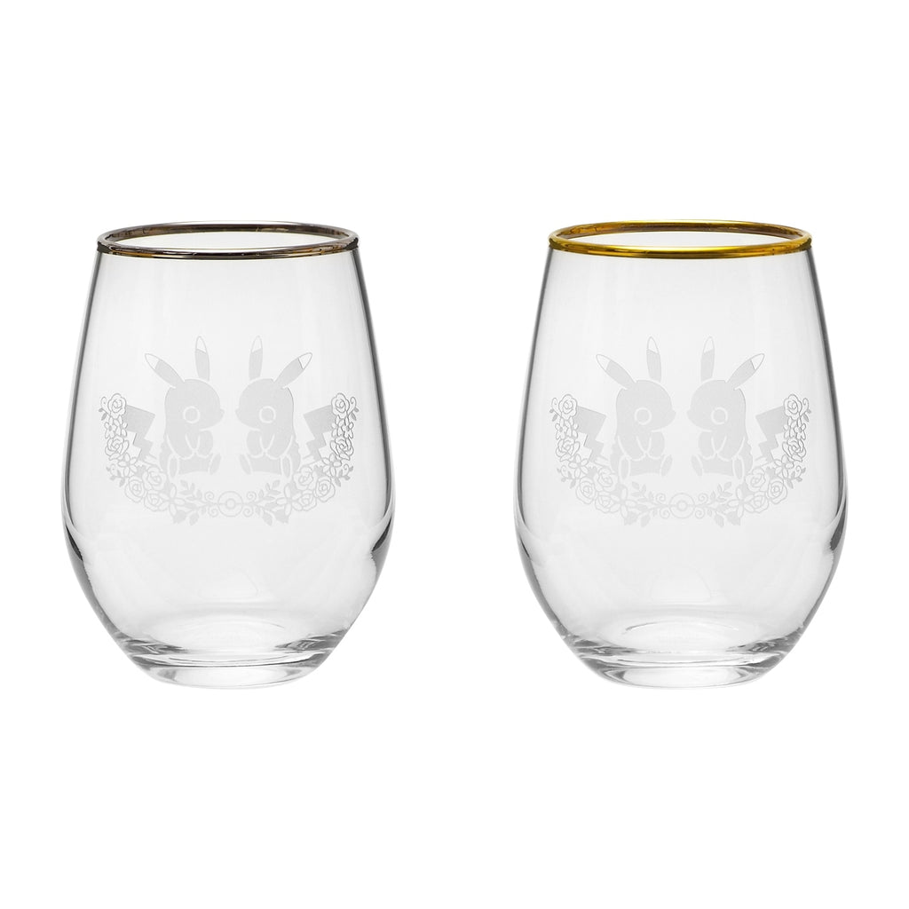 Pair glass set in wooden box Pokémon Garden Wedding