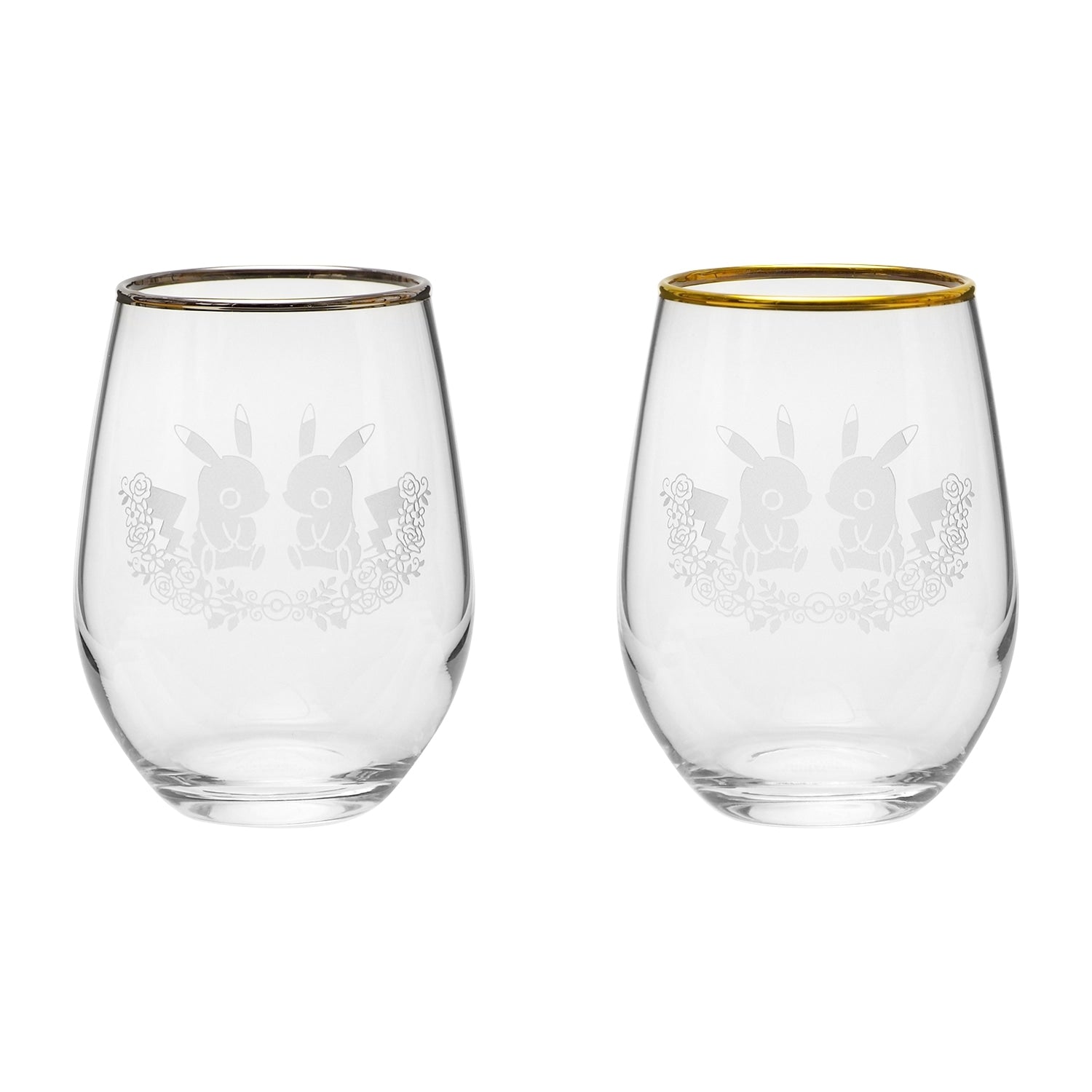 Pair glass set in wooden box Pokémon Garden Wedding