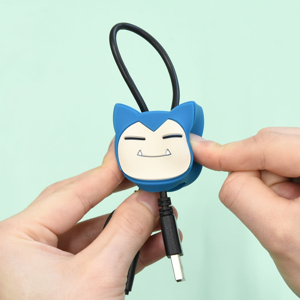Multi-charging cable with mascot cover Snorlax