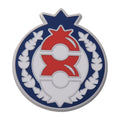 Snubbull enamel pin with blueberry school logo from Japan, 5x4.4x1.1 cm