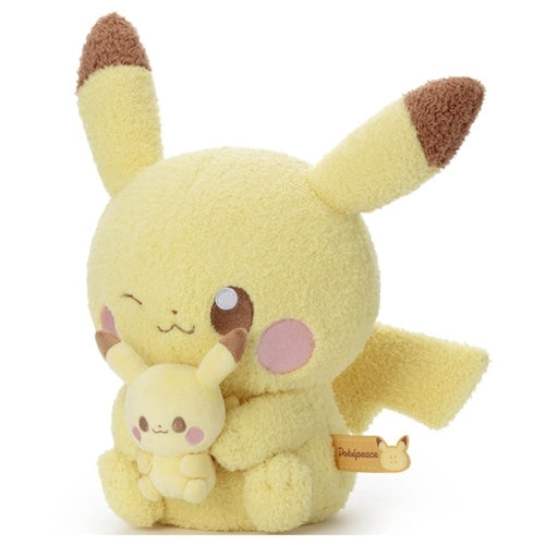 Authentic Japanese Pokemon Pikachu stuffed toy, vibrant yellow color