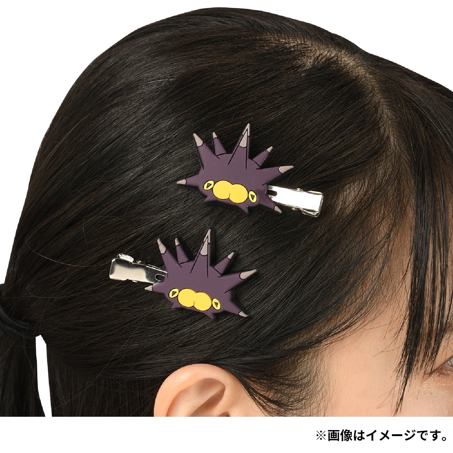 Close-up of Pokémon Bangs clip sea urchin accessory, showcasing Japanese craftsmanship
