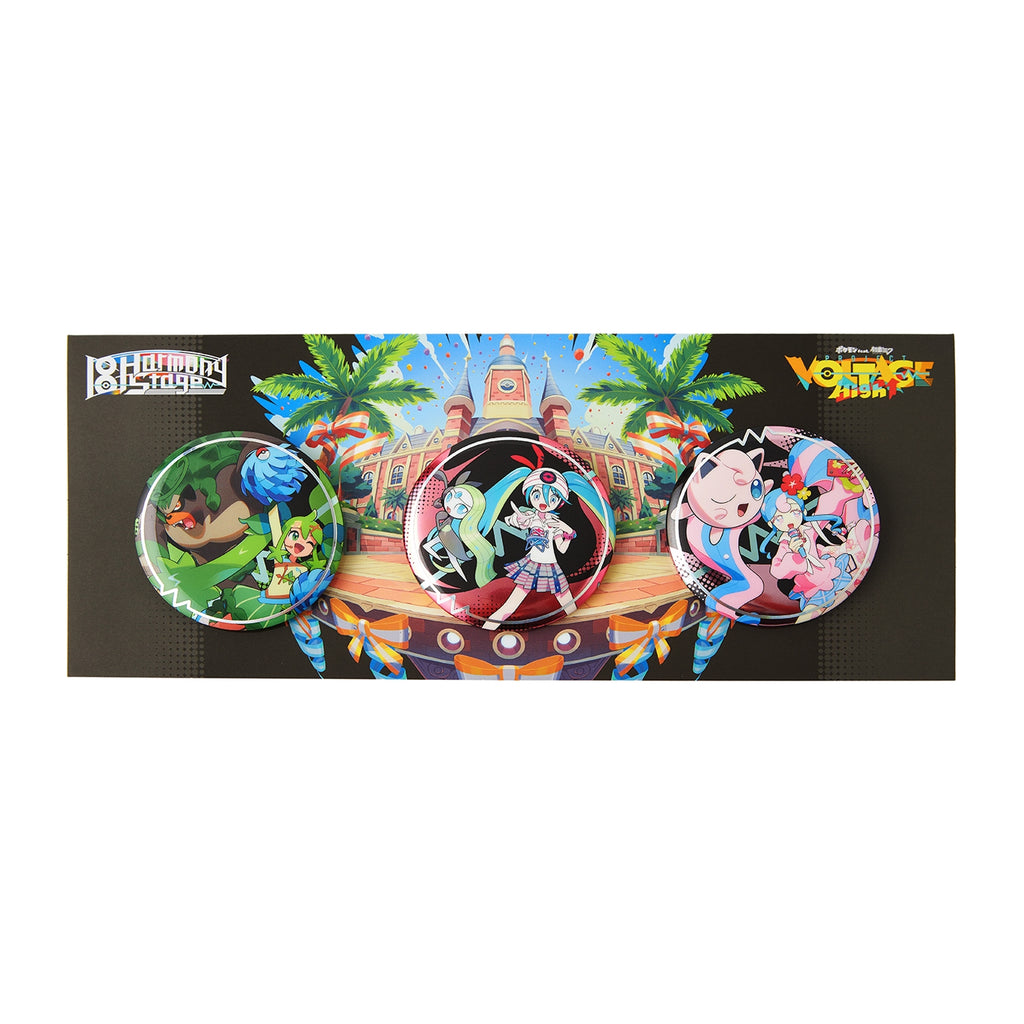 Pokemiku 18 Harmony Stage miracle bloom* Can Badge Set with Pidgeot design from Japan