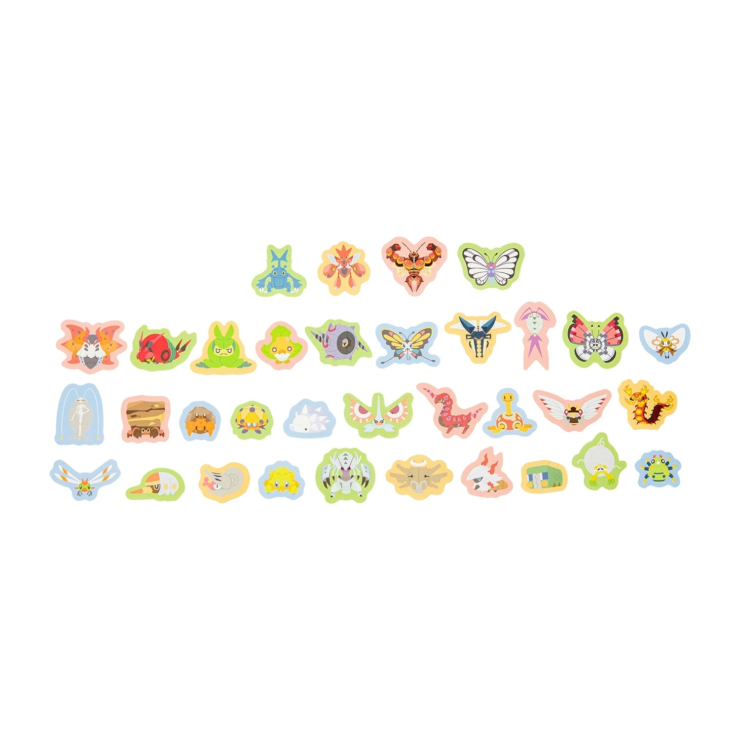 Official Pokemon Center Japan stickers BUG OUT! featuring exclusive designs from Japan