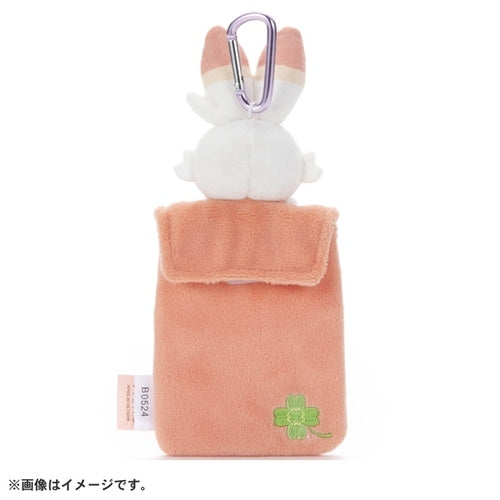 Japan exclusive Hibani plush toy card case with colorful details