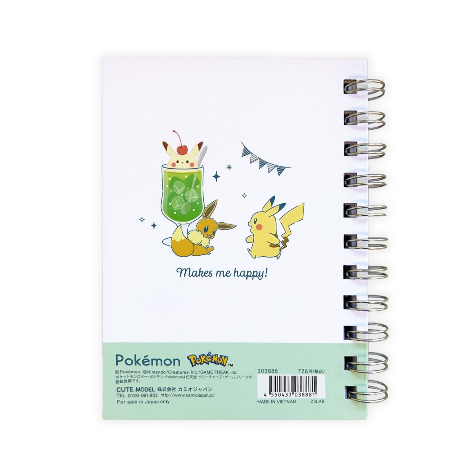 A6W ring notebook with Pokemon characters and Japanese packaging, collectible item from Japan