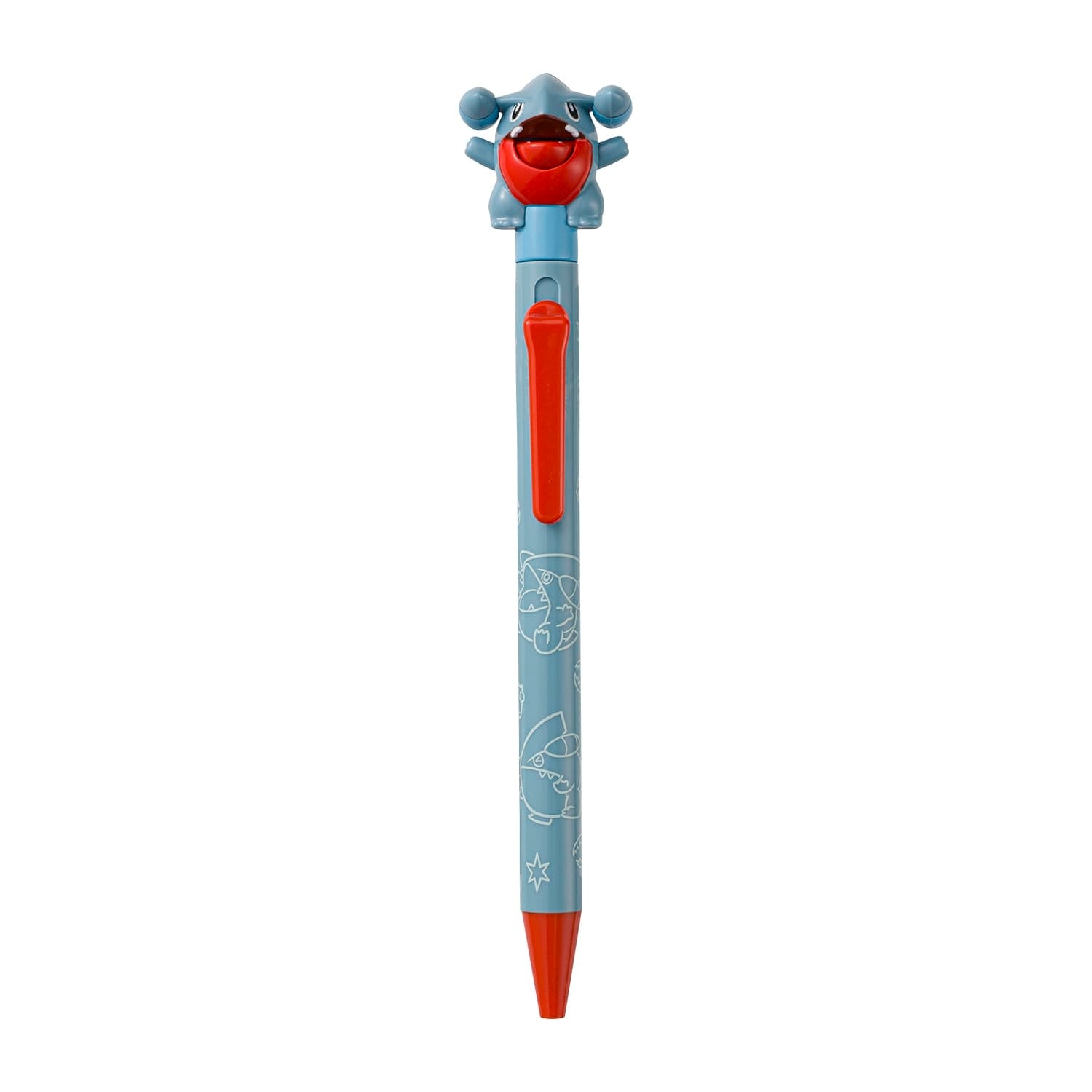 Close-up of Gible on Pokemon Action Ballpoint Pen, Japan exclusive