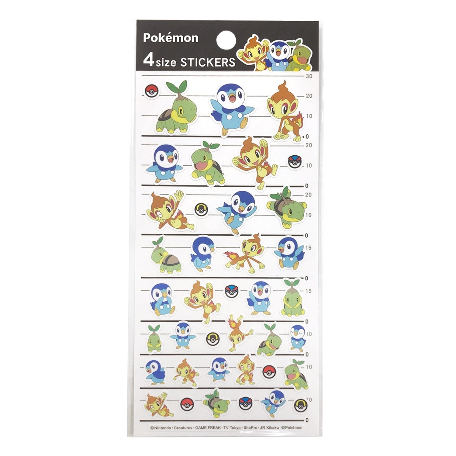 4SIZE STICKERS/Pokemon Sinnoh region sticker from Japan, featuring authentic design and characters