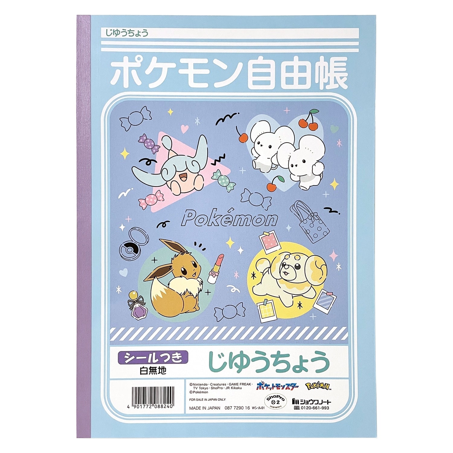 Pokemon Center Japan licensed notebook with colorful pop design, sourced from Japan