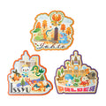 Die-cut postcard set Pokémon’s journey Johto Unova Paldea