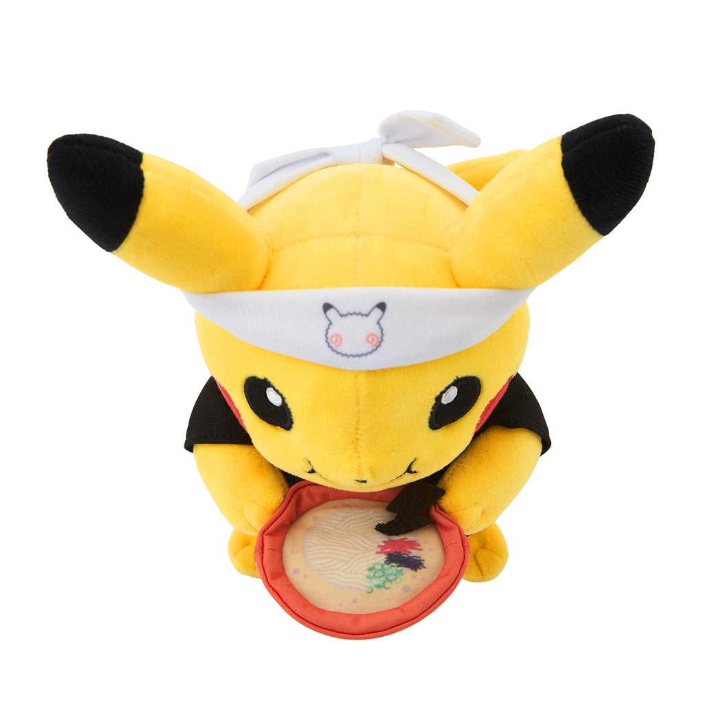 Ramen Pikachu plushie from Japan, adorable Pikachu expression
