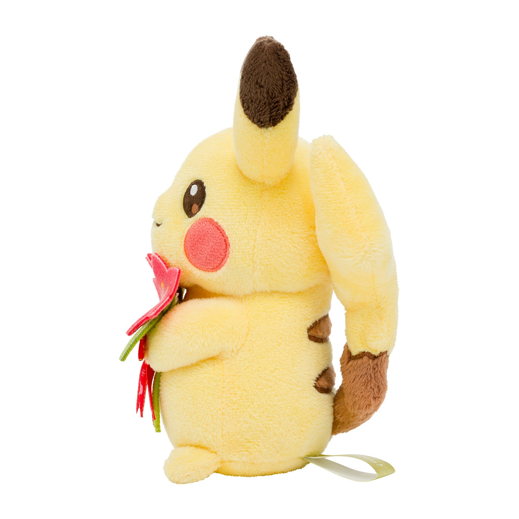 Pikachu plush with detailed ears, authentic Japanese product