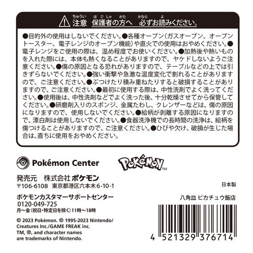 Octagonal Plate Pikachu Hanten