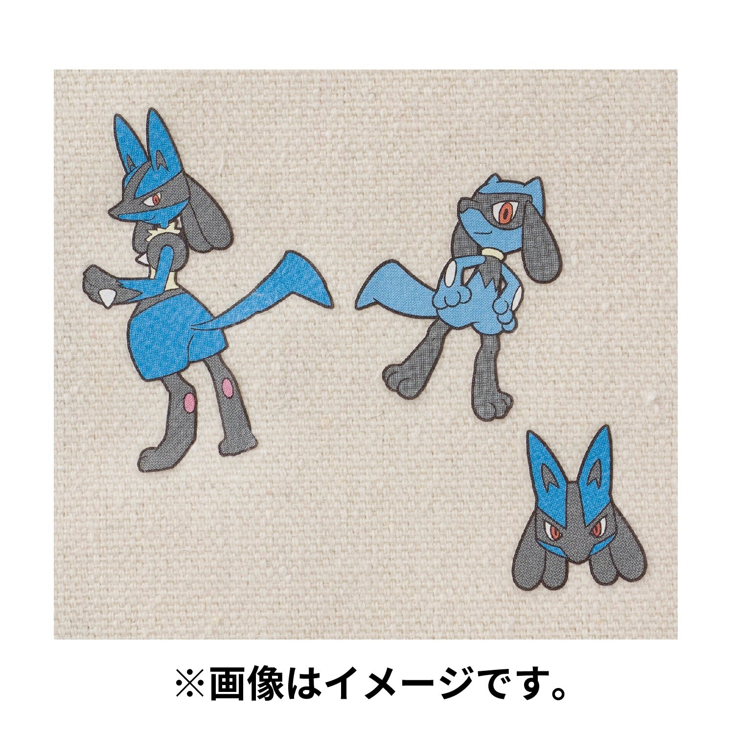 Cloth sticker irodo Riolu & Lucario