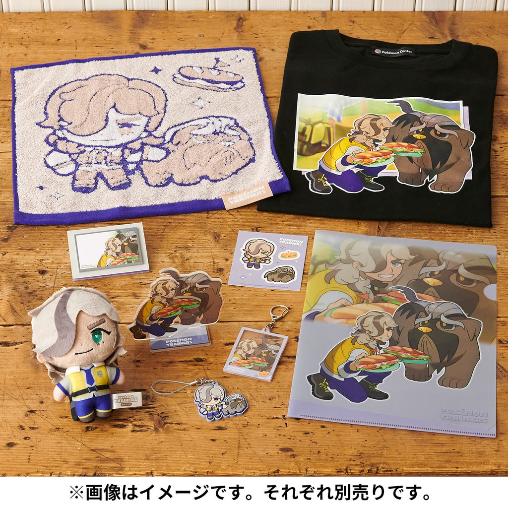 Back view of Pokémon Trainers Pepper & Mafitif Acrylic Stand, authentic Japanese Pokémon Center item
