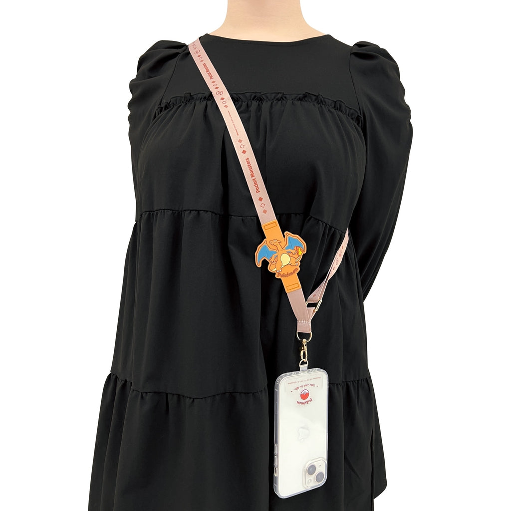 Shoulder strap Charizard with rubber parts