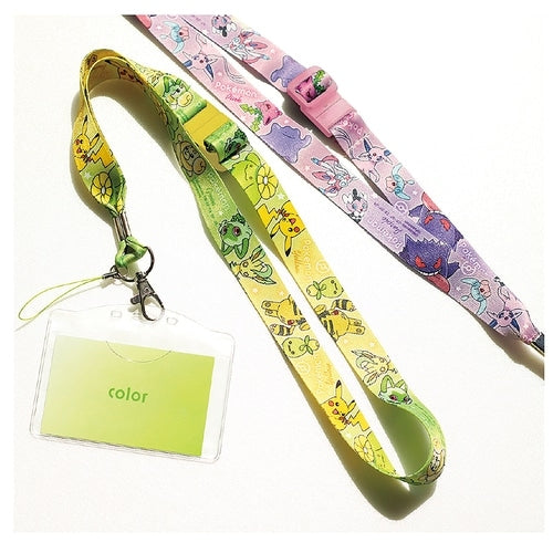 Green and yellow Pokemon neck strap, sourced directly from Japan