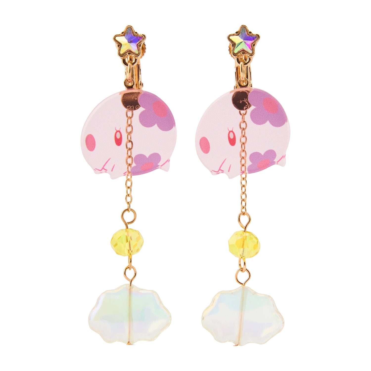 Pokémon Munna Earrings with cute facial expression from Japan