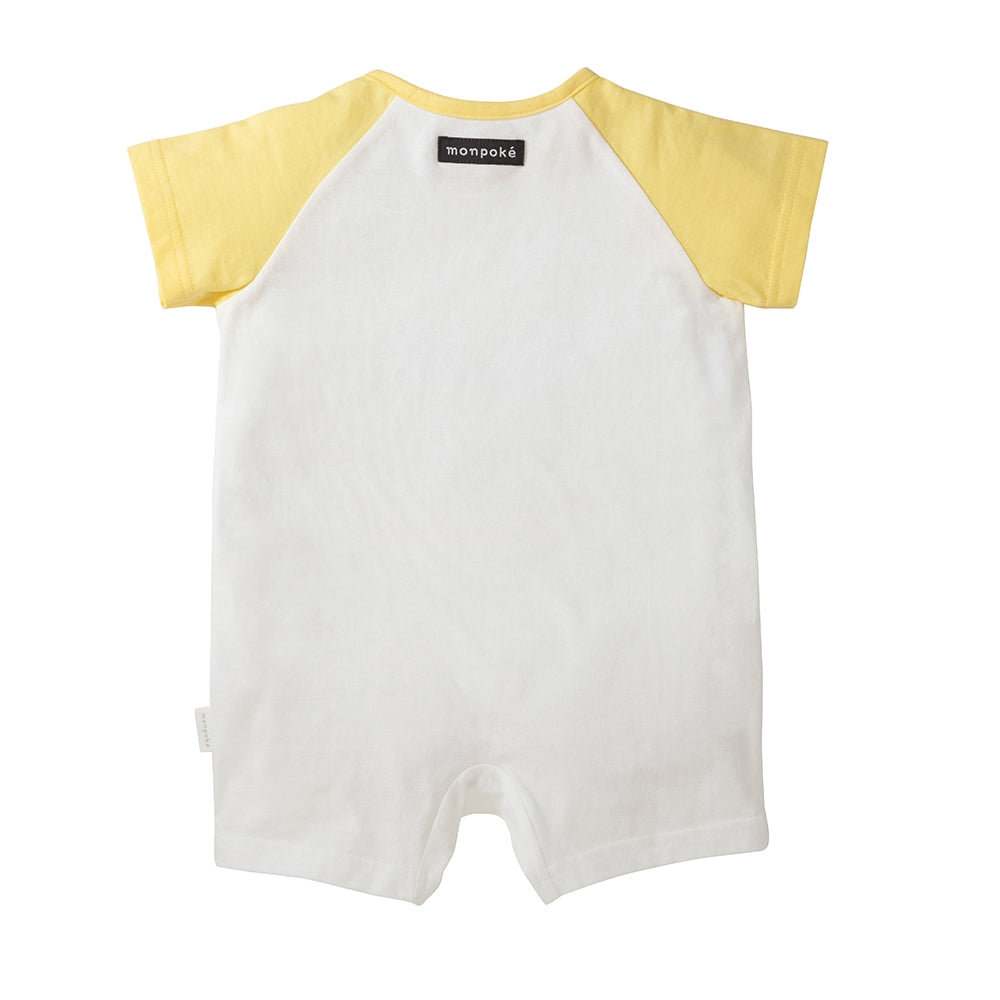 Monpoke Raglan Short Sleeve Romper Yellow