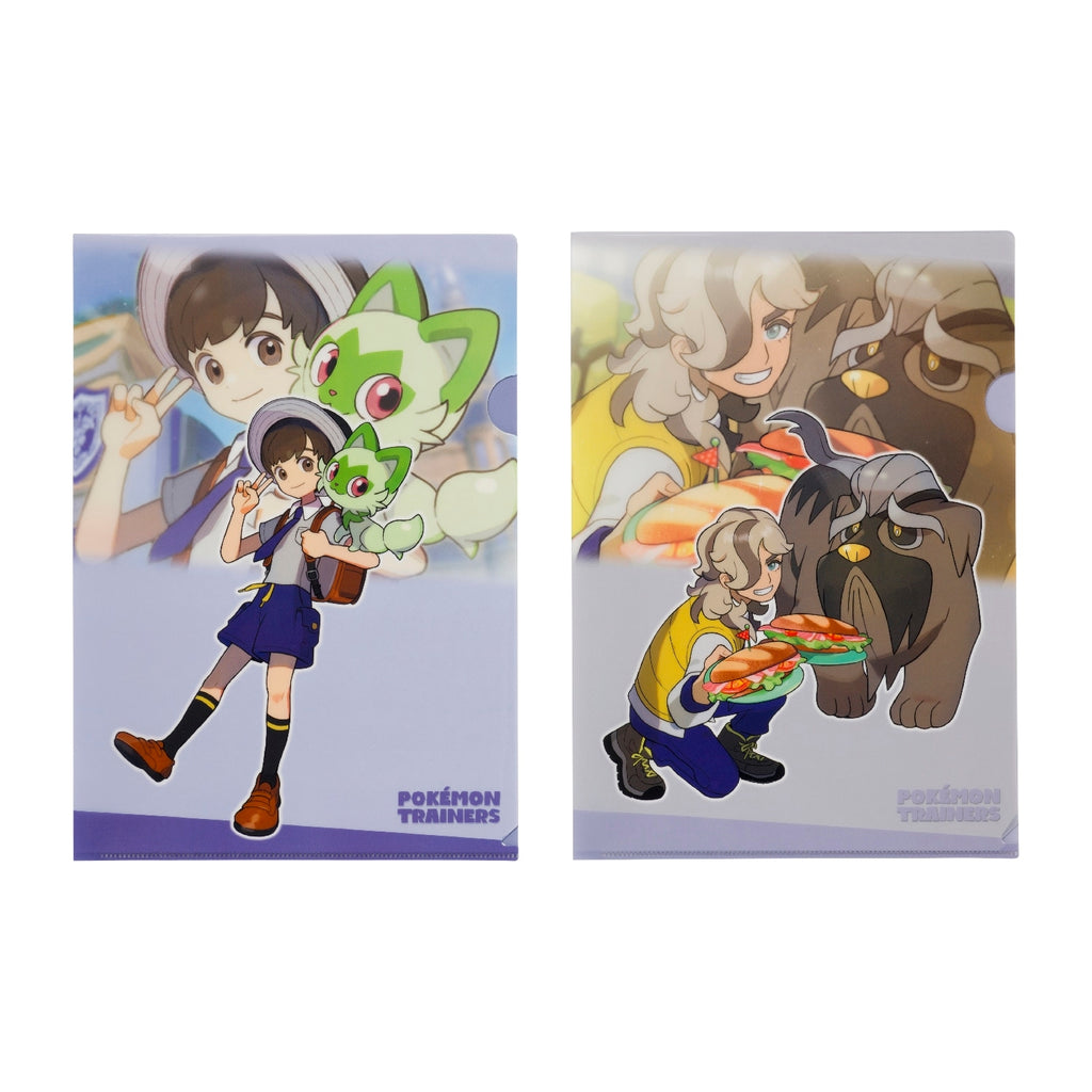 A4 clear file set of 2 POKÉMON TRAINERS Hart & Pepper